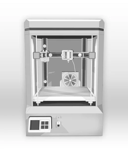 Blue 3D printer — Stock Photo, Image