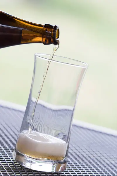 Bière verre transparent — Photo