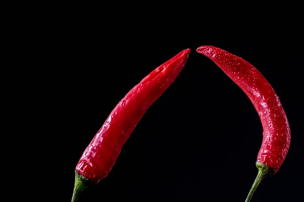 Mokrej czerwonej papryki — Zdjęcie stockowe