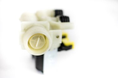 Hidrolik ve onarım, beyaz bir arka plan üzerinde eski Hidrolik parçaları