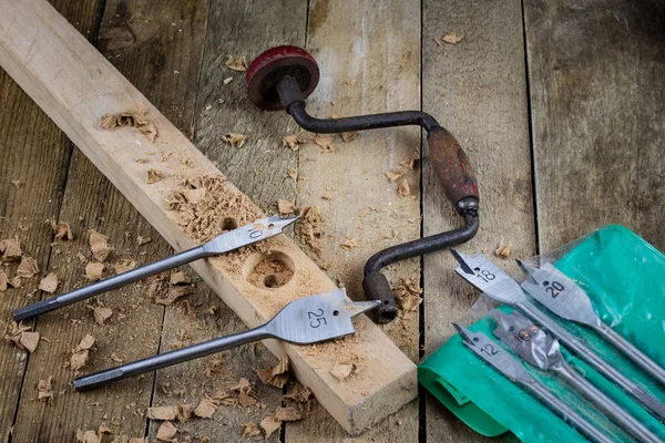 Alte Schreinerei. große Leidenschaft, wunderbare Arbeit. alte Schreinerei — Stockfoto