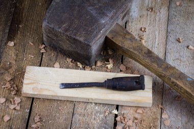 Eski marangozluk. Büyük bir tutku, harika iş. Eski marangozluk işleri