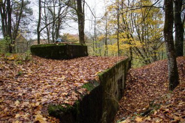 Eski bunkerler dünya savaş II. Alman tahkimatı po