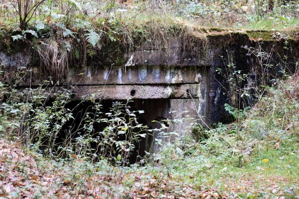 Alte Bunker aus dem Zweiten Weltkrieg. Deutsche Befestigungsanlagen aus der Zeit des Kalten Krieges — Stockfoto