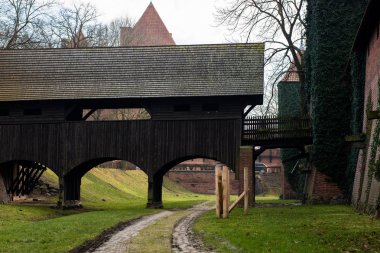 Ortaçağ Kalesi şehrin Malbork, Polonya. Eski bir stronghol