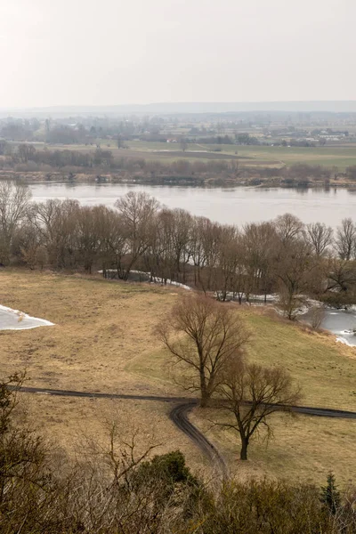 Велика річка була Віста, вид зверху на стару річку — стокове фото