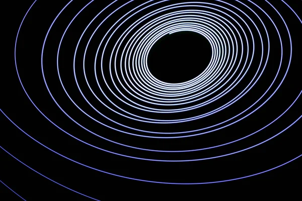 Pintura com luz vinda do diodo. Um esboço em espiral — Fotografia de Stock