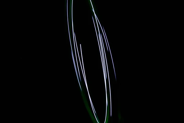Schilderen met licht afkomstig van de diode. Een overzicht van de spiraal trekken — Stockfoto