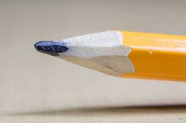 Kalem ve kurşun kalem yüksek büyütmede. Kalemi ve kalem penc
