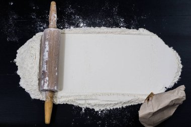 Un ve oklava mutfak tabl hamur yoğurma için