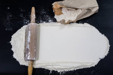 Un ve oklava mutfak tabl hamur yoğurma için