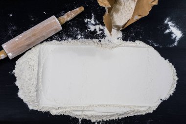 Un ve oklava mutfak tabl hamur yoğurma için