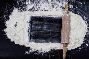 Un ve oklava mutfak tabl hamur yoğurma için