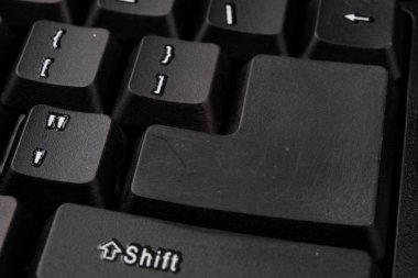 Bir genişletilmiş bilgisayar klavye. Co için siyah klavye tuşları