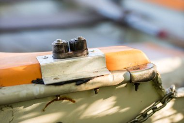 Palamar küçük bir yelkenli teknede. Bir yelkenli tekne fl için donatım