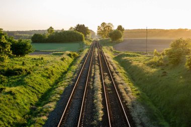 Demiryolu demiryolu viyadük görülen izler. Demiryolu hattı w