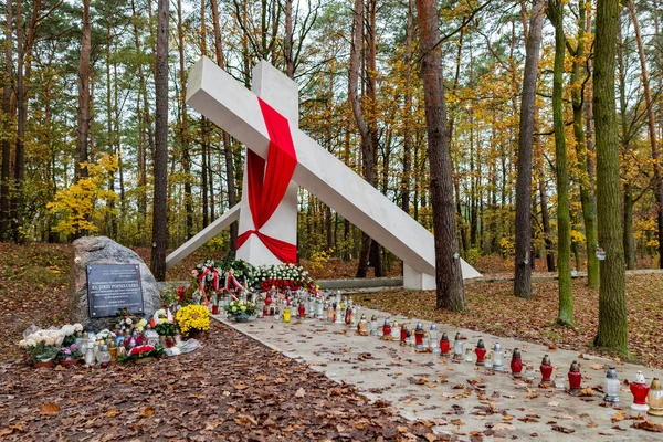 Luogo di martirio di p. Popieluszko . — Foto Stock