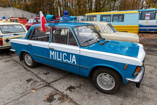 Carro de polícia de Fiat histórico polonês . — Fotografia de Stock