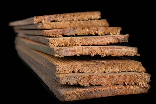 Plăci din lemn crud. Margini de lemn puternic zimțate . — Fotografie, imagine de stoc