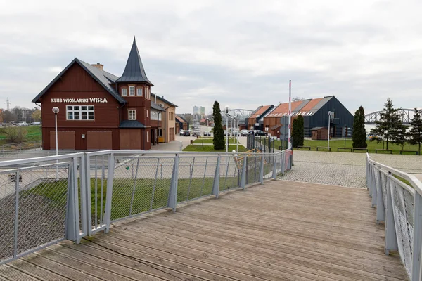 Kanot och segelhamn på Vistula. — Stockfoto