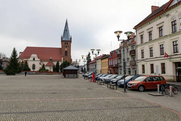 Rynek w małym miasteczku. — Zdjęcie stockowe