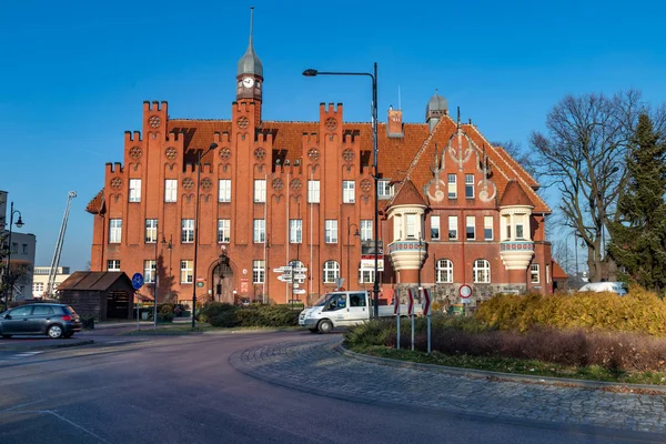 Tczew, pomorskie / Poland - January, 17, 2020: Town hall in the — 스톡 사진