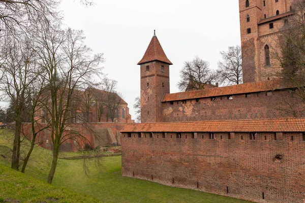 Malbork, pomorskie / Polska - styczeń, 24, 2020: Zamek w centrum — Zdjęcie stockowe