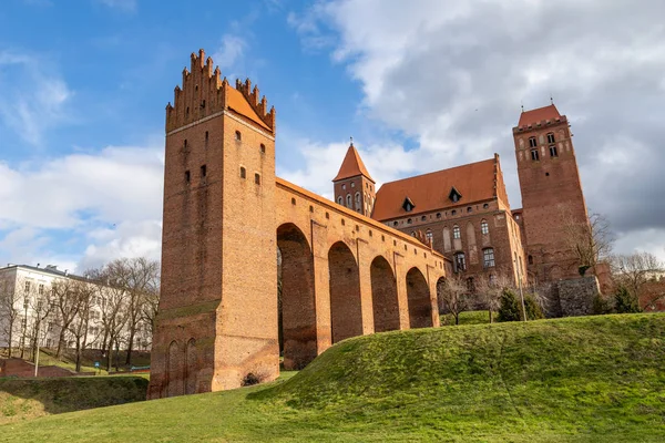 Kwidzyn Pomorskie Polen Februari 2020 Teutoniskt Slott Centraleuropa Stor Röd — Stockfoto