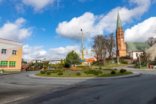 Golczewo Zachodniopomorskie Polonia Marzo 2020 Centro Una Pequeña Ciudad Europa — Foto de Stock