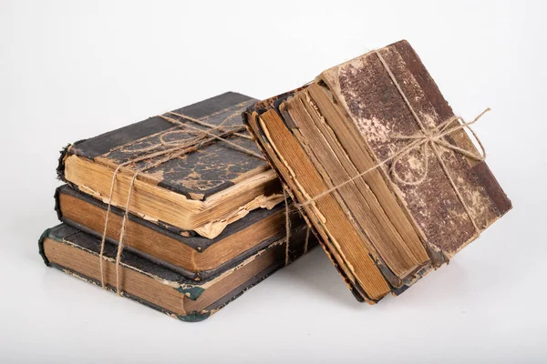 Old Books Bound Jute Twine Old Publications Prepared Archiving Light Royalty Free Stock Images