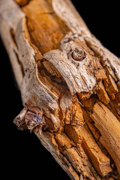 Decayed Hardwood Wood Suitable Use Carpentry Dark Background — Stock Photo, Image