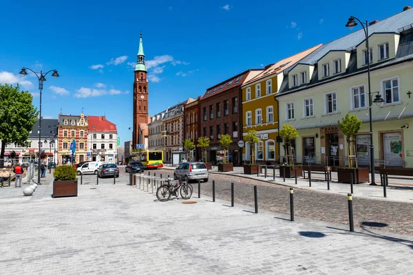 Starogard Gdaski Pomorskie Poland May 2020 Old Tenements Market Square — Stock Photo, Image