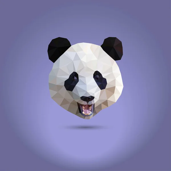Düşük Poli panda. Üçgen Çin bir ayı başkanı.