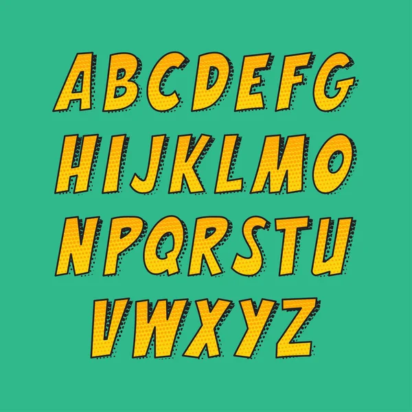 Kreativ skrifttype. Vektor alfabet samling sæt i stil med tegneserier og pop kunst . – Stock-vektor