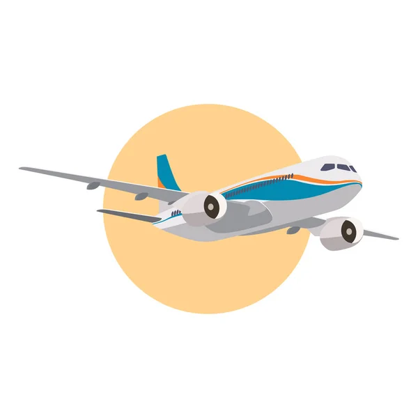 Realistische Flugzeuge im Vektor. Ikone des Passagierflugzeugs — Stockvektor