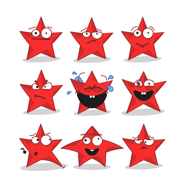 Ícones estrelas Emoji —  Vetores de Stock