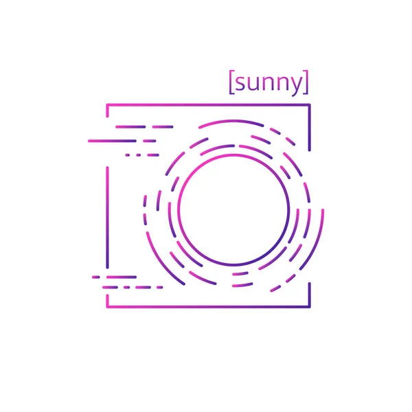 天気記号と行ベクトルのアイコン。分離太陽アイコン。晴れの天気。ウェブサイトのデザインやモバイル アプリに適しています。 — ストックベクタ
