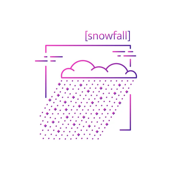 Ανυσματικά εικονίδια γραμμής με σύμβολο καιρικές συνθήκες. Εικονίδιο απομονωμένες χιόνι. Χιονισμένο καιρικές συνθήκες, χιονίζει. Κατάλληλο για την ιστοσελίδα του σχεδιασμού και της εφαρμογής για κινητά — Διανυσματικό Αρχείο