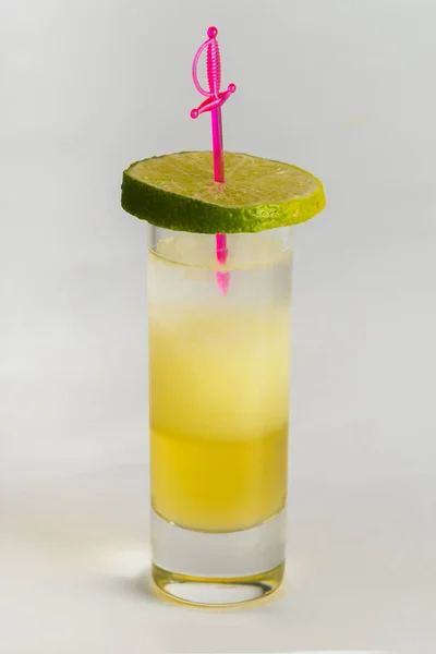 Alcoholic cocktail on white background — Stock Photo, Image