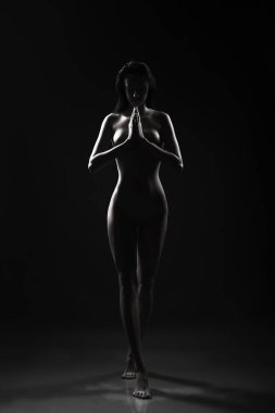 çıplak bir kız silüeti