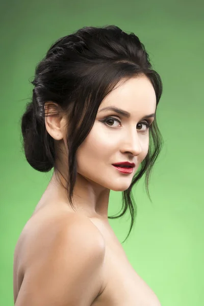 Beautiful mature woman portrait on chromakey background — Stock Photo, Image