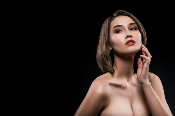 Dziewczyna piękna big breasted mieszanej rasy Azjatyckie Kaukaska. — Zdjęcie stockowe