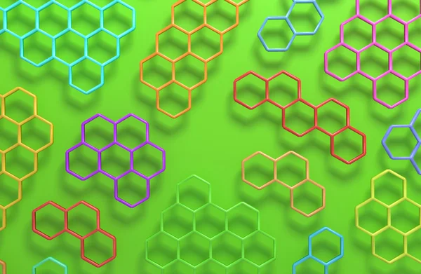 3D abstrakt honeycomb bakgrund — Stockfoto