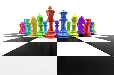 3D Satranç render