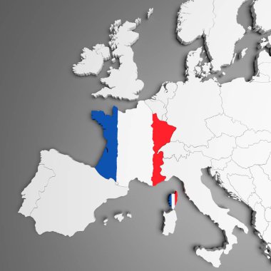 3D France map