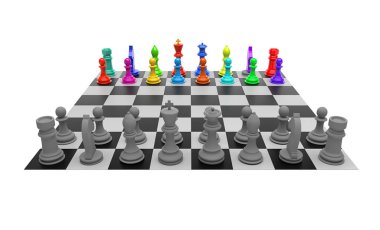 3D Satranç render