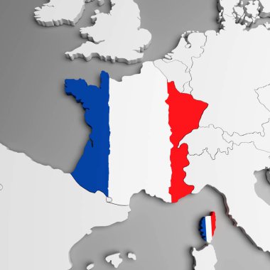 3D France map