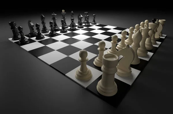 3 d チェスのレンダリング — ストック写真