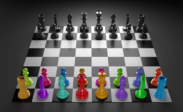 3D chess render — Stock Photo, Image
