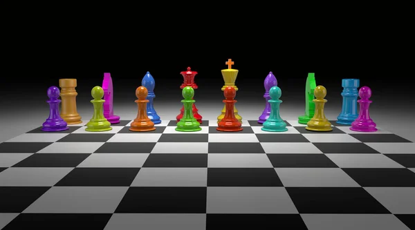 3D chess render — Stockfoto